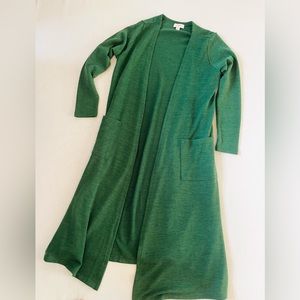 Long Hunter Green Cardigan w/pockets!